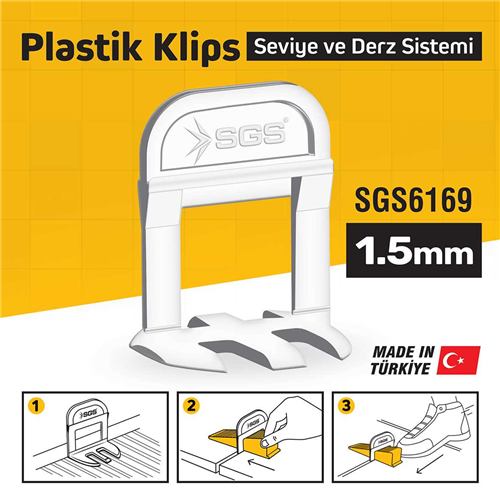 PLASTİK SEVİYE DERZ ARTISI 1,5 MM ( 100 LÜ PK ) SGS